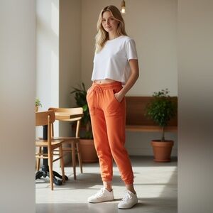 Universal Thread Women's Vibrant Orange Joggers